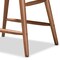 Baxton Studio Sagira Modern Grey Velvet Fabric and Walnut Brown Finished Wood 2-PC Counter Stool Set 186-11681-Zoro - alternate 2